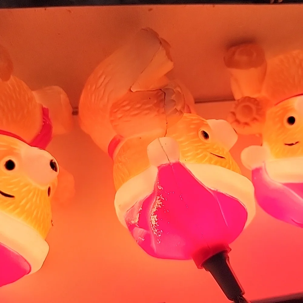Vintage | Santa Bear Blow Mold String Lights